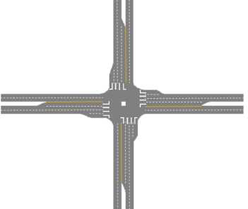 분석대상 신호교차로 기하구조 설계