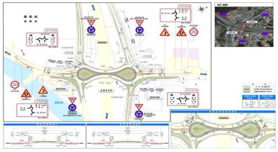 광주 능평교차로 회전교차로 설계도