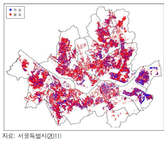 서울시 화물차 주차대수(적법·불법)