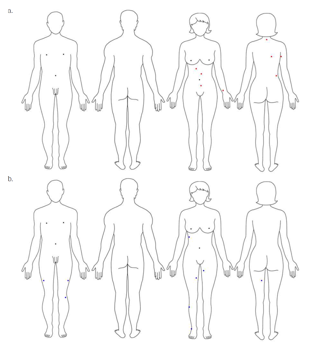 양말 제공 후 진드기 교상 부위