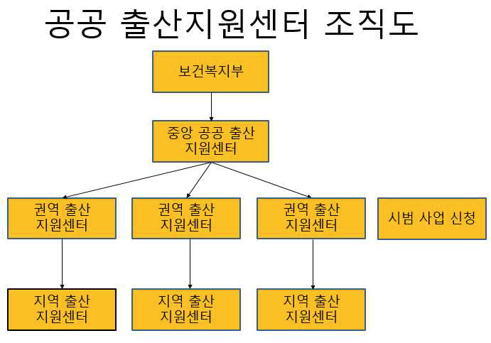 공공 출산 지원센터 조직도