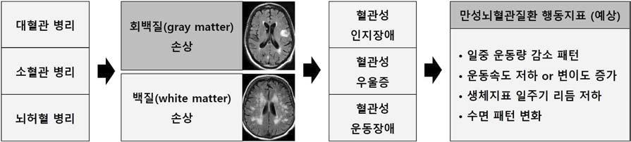 만성뇌혈관질환에 따른 행동지표(예상)