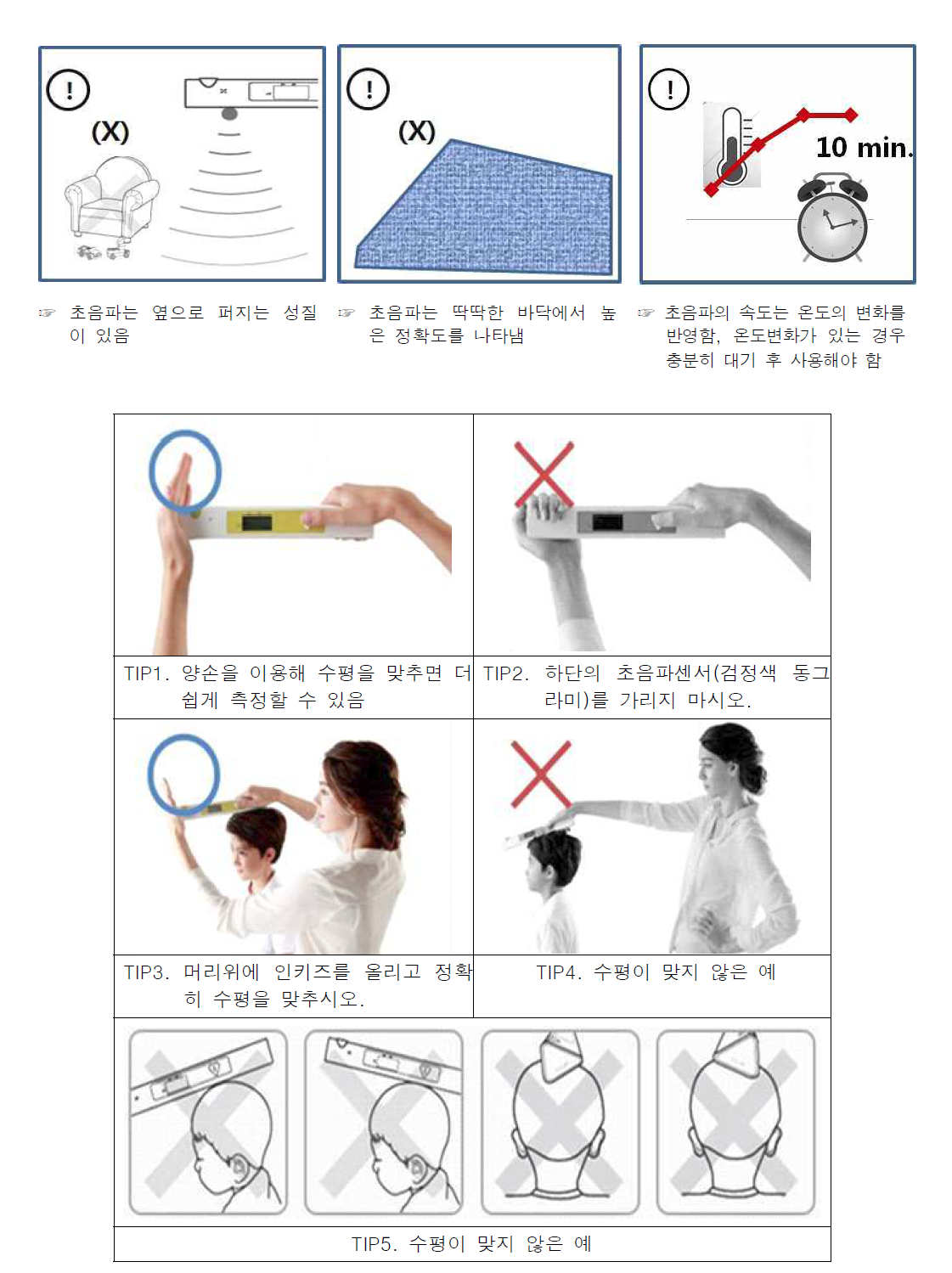 올바른 측정을 위한 인키즈 사용 TIP