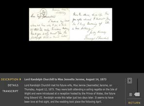 1873년 처칠의 아버지가 쓴 엽서