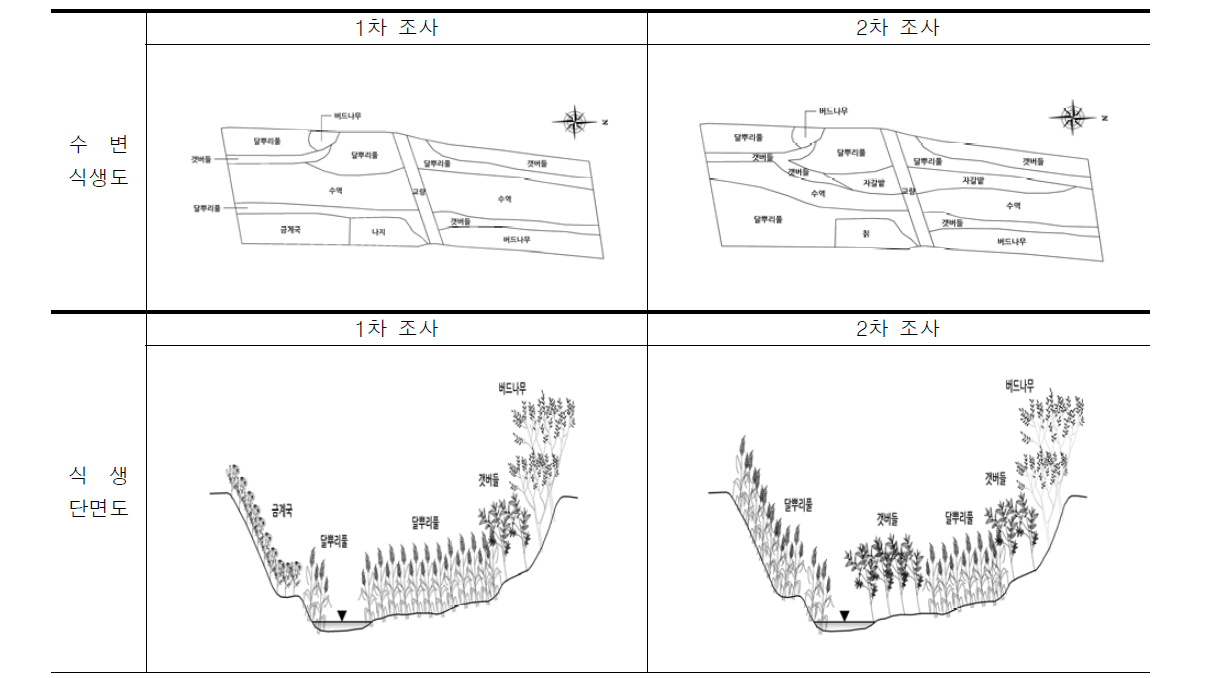 화천천 St.1 식생현황