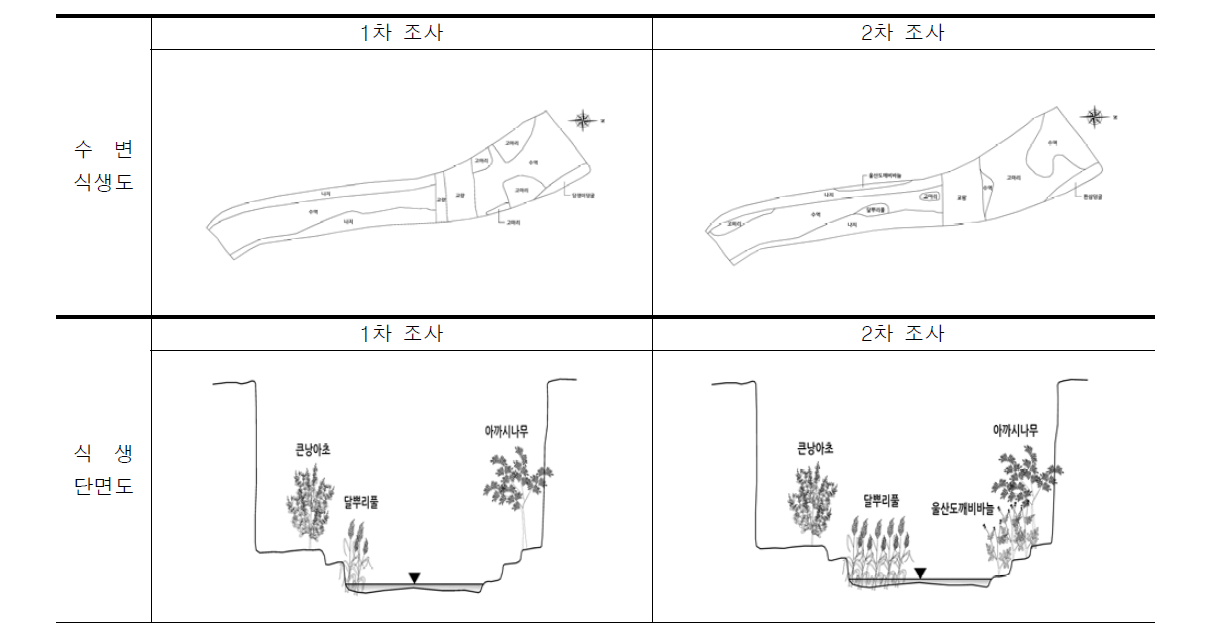 신어천 St.1 식생현황