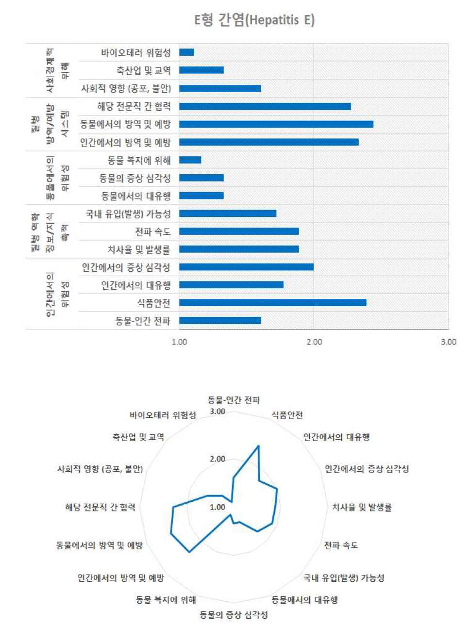 E형 간염의 위험 구성