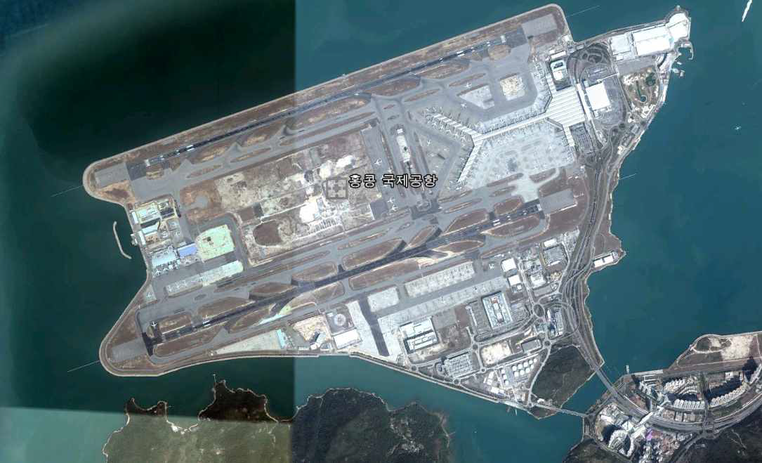 홍콩 국제공항 위성도
