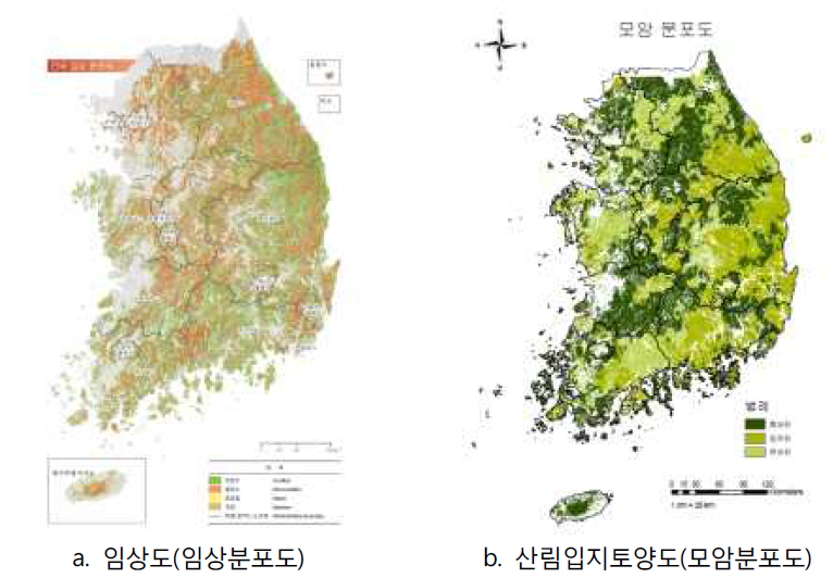위성영상을 이용한 산림지 분석