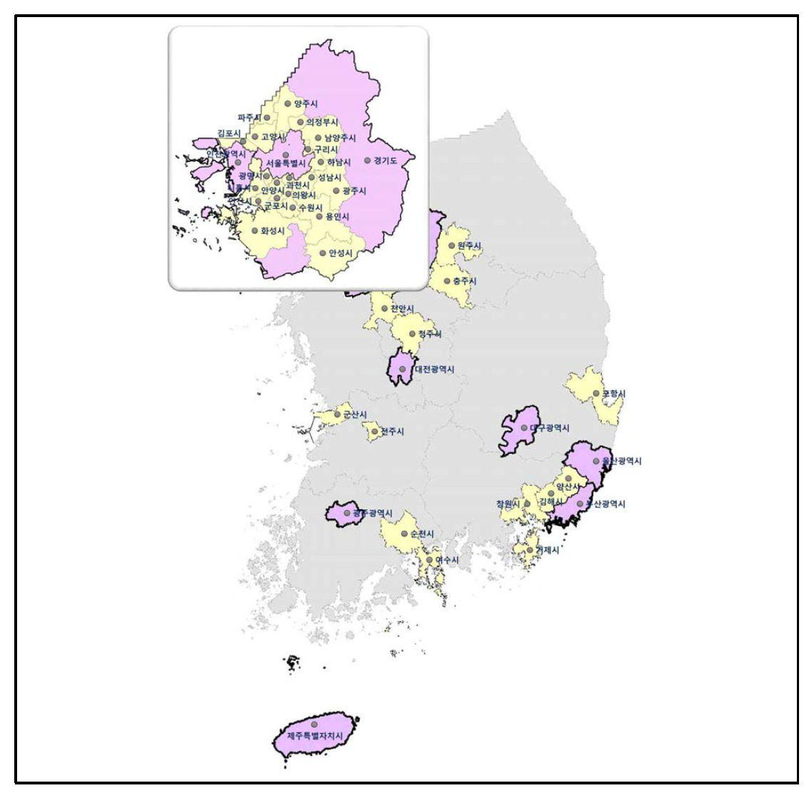 ITS센터 실태조사 공간적 범위