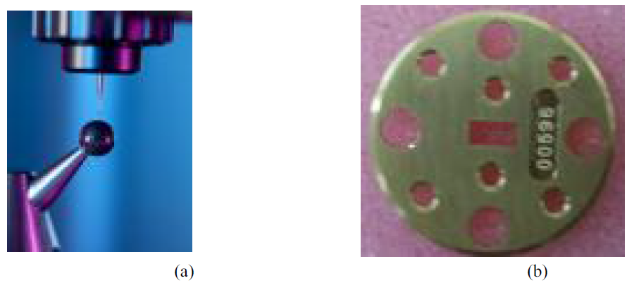 Length(SI unit) measurement using 3D CMM and DUT (a) 3D CMM (b) WR-10 waveguide shim