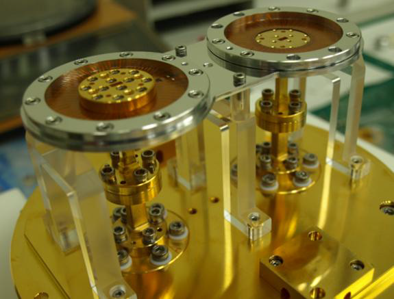 Thermopile module of KRISS V-band waveguide microcalorimeter.