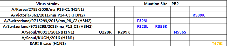 PB2 유전자 변이