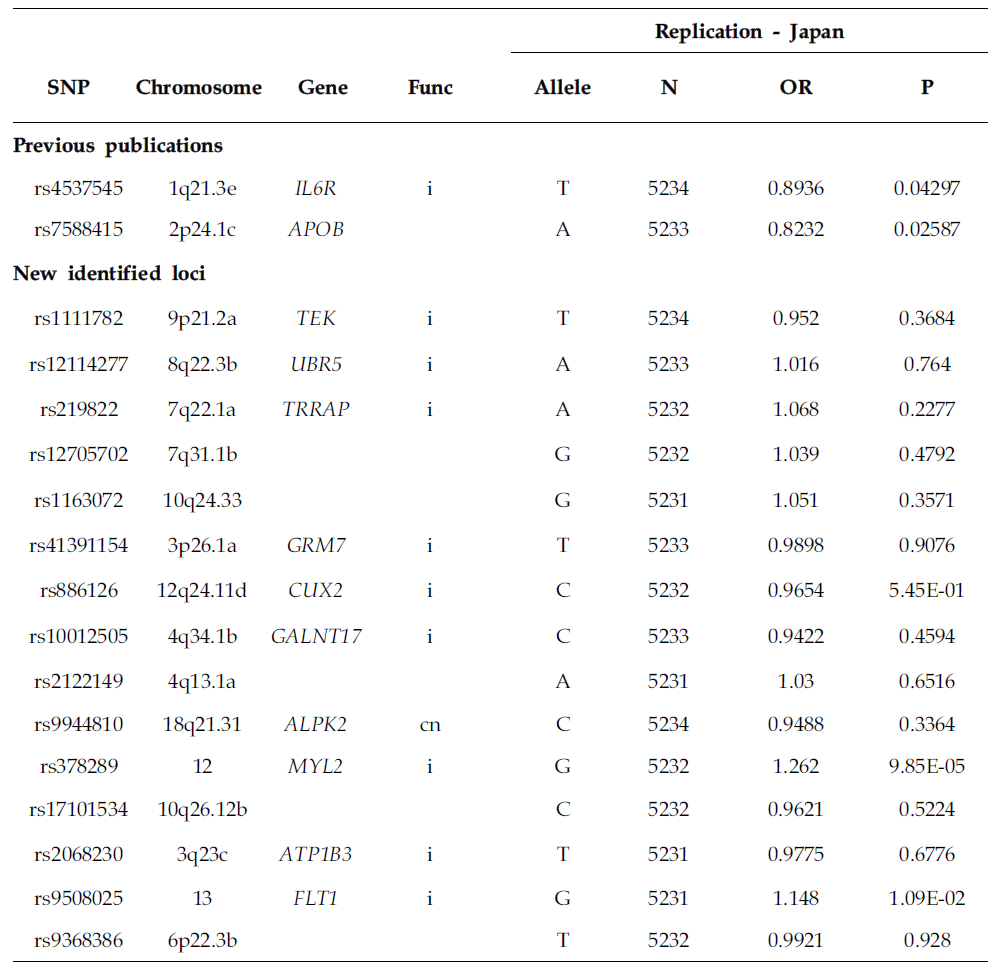 Replication results in Japanese