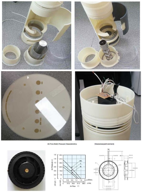 가정용 소형 공기청정기 1, 2차 워킹 목업 제작 모습