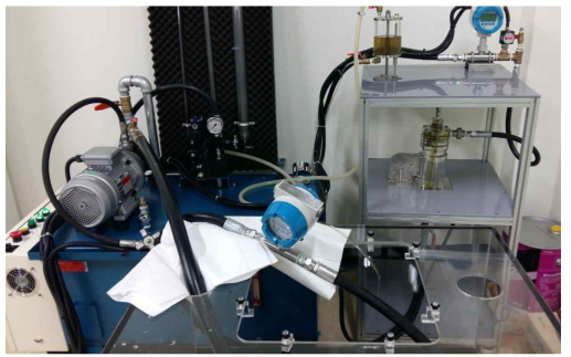 폐유 정화용 실험장치 사진