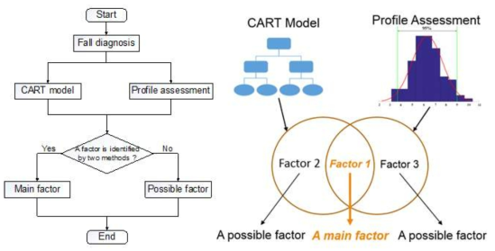 Integrating classification and regression tree analysis (CRAT) and profile assessment (PA) methods to diagnose risk factors for at high fall risk individuals
