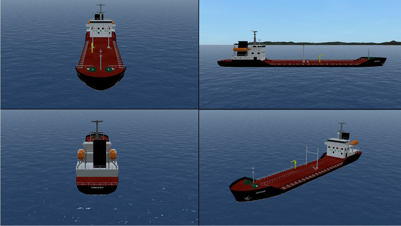 선박충돌사례2의 충돌선박 3차원모델링 : 제품운반선 V