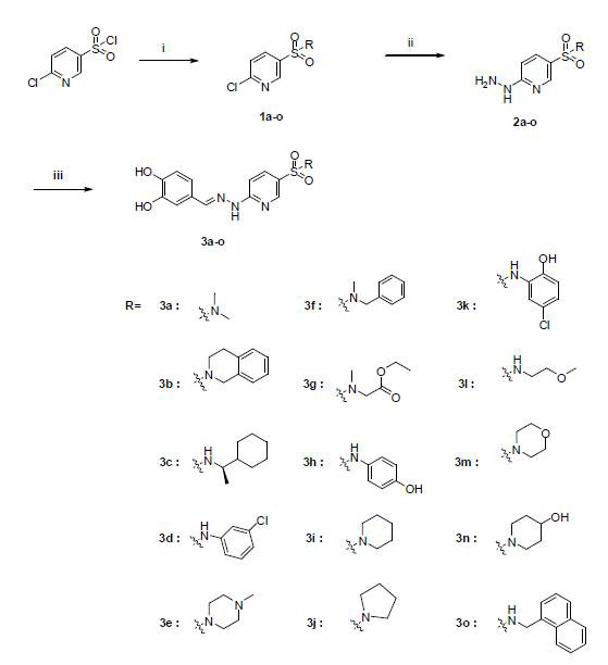 Rab27a 저해제 15종 합성과정 및 화학식