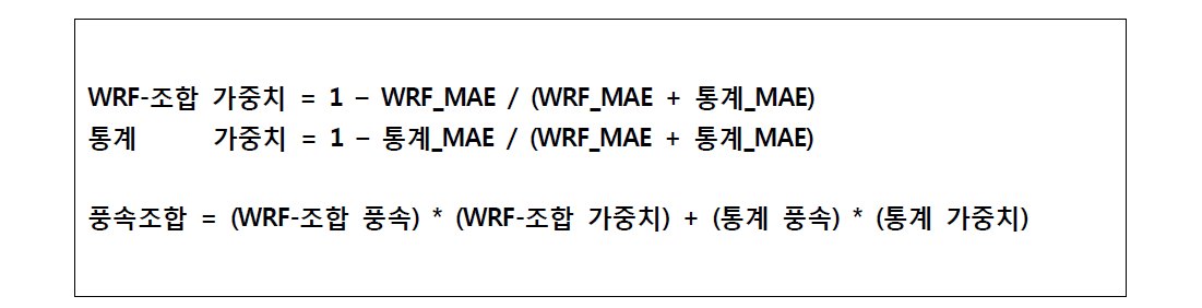 통계모델과 기상수치모델의 최적 조합 기법