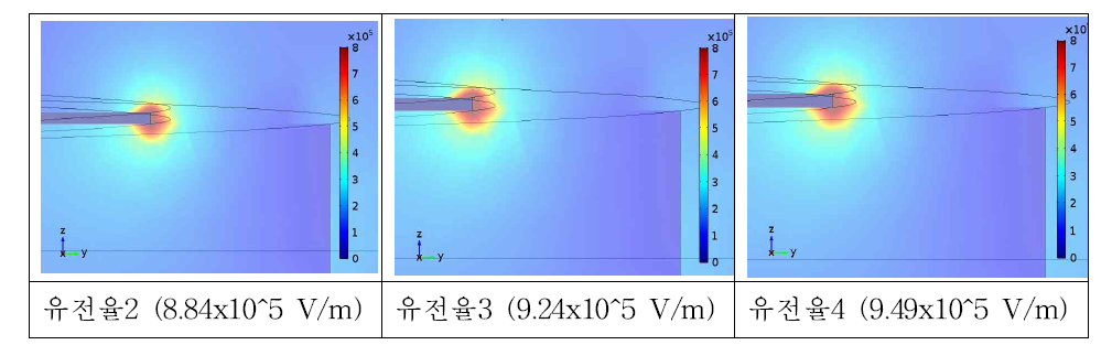 전계분포 해석 시뮬레이션