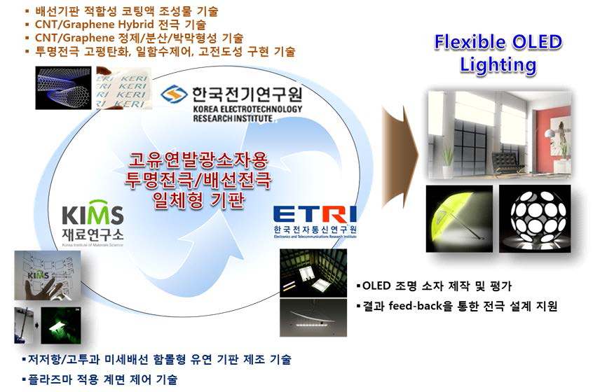 고유연 발광소자용 투명전극/배선전극 일체형 기판 기술의 정의
