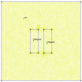 FEMM – 정자계 모델 메시