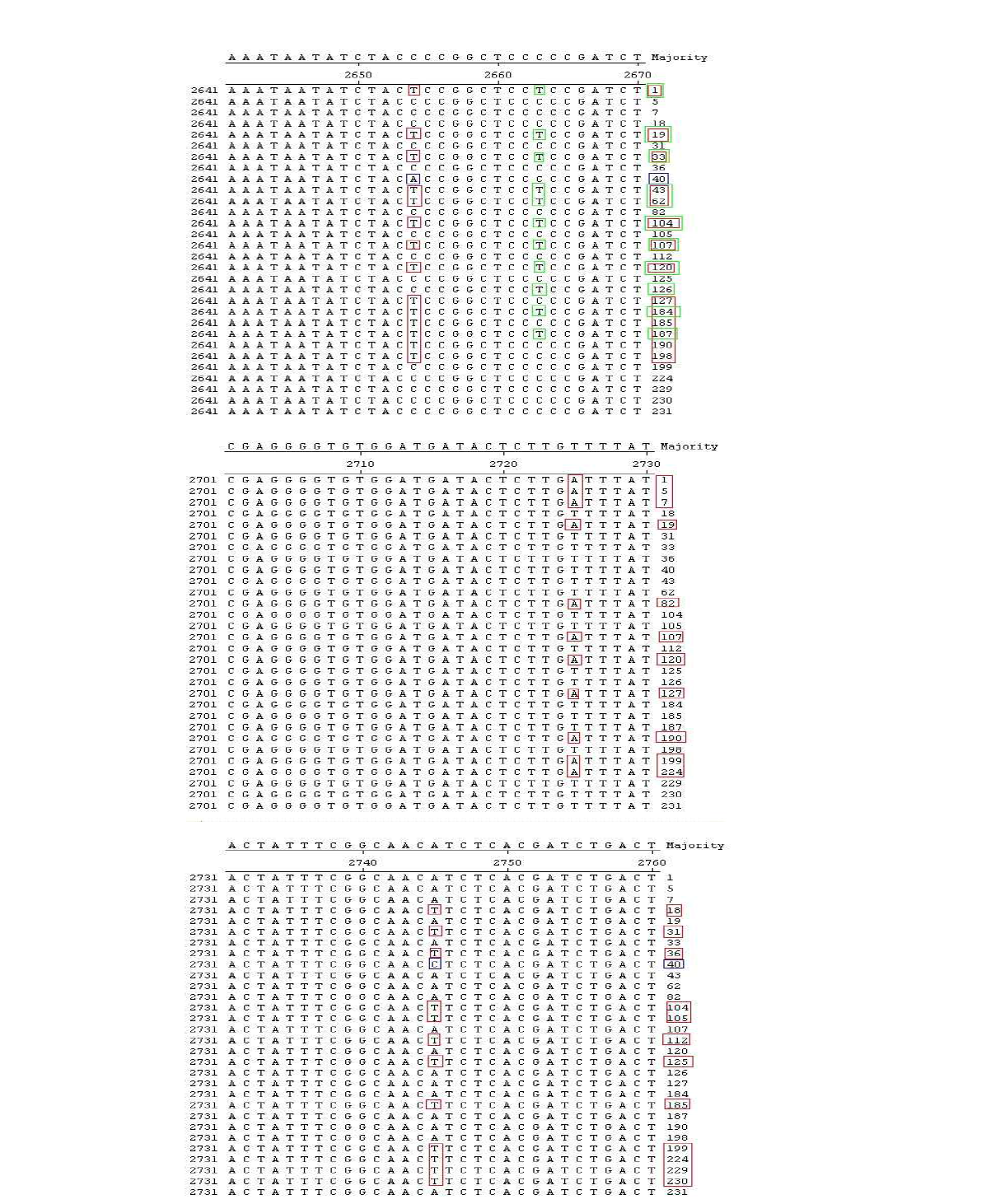 Nucleotide substitutions of BT2 gene