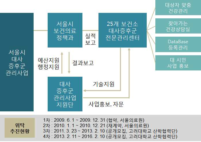 서울시 대사증후군 관리사업 수행체계