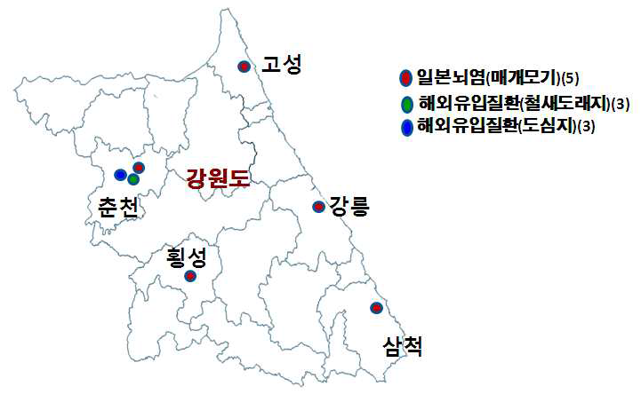 매개모기 채집 지점