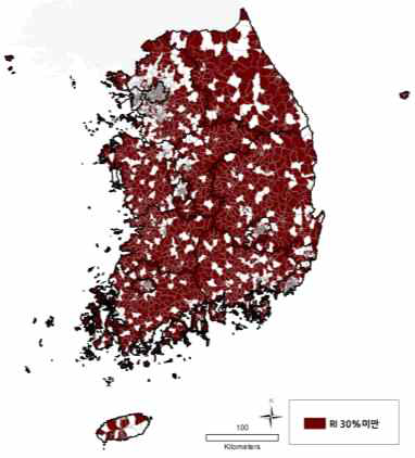 치과 RI 30%미만