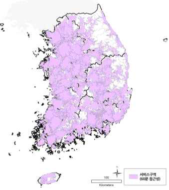 2차의료 60분 서비스구역