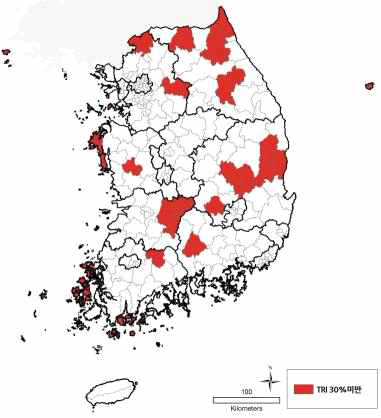 내과(2차) TRI 30%미만