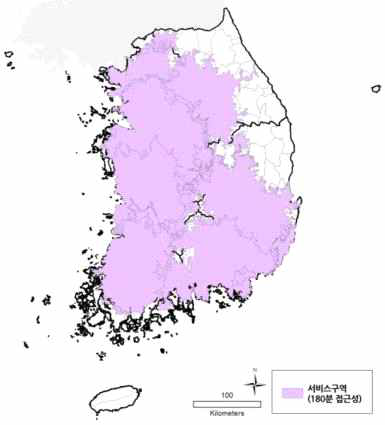 상급종합병원 180분 서비스구역