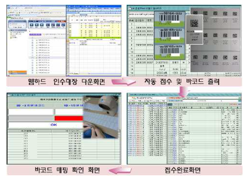 웹하드 다운 및 LIS 접수화면