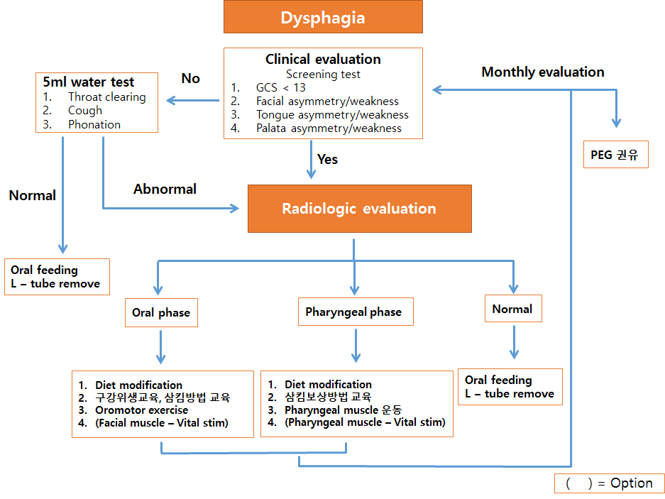 삼킴기능평가 및 치료 흐름