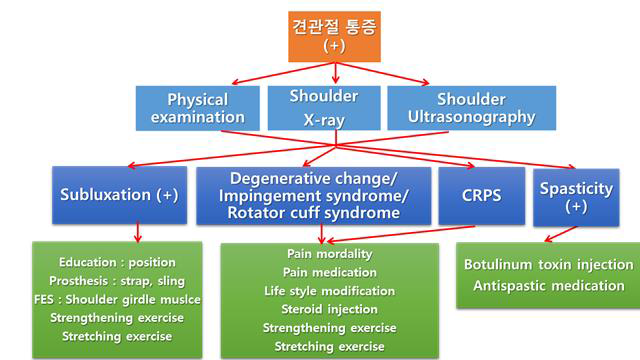 어깨 통증 평가 및 치료 흐름