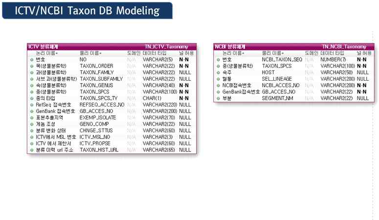 ICTV/NCBI Taxonomy 물리모델