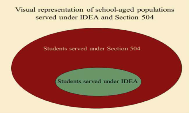 IDEA와 Section504에서의 학령기 아동의 지원도식