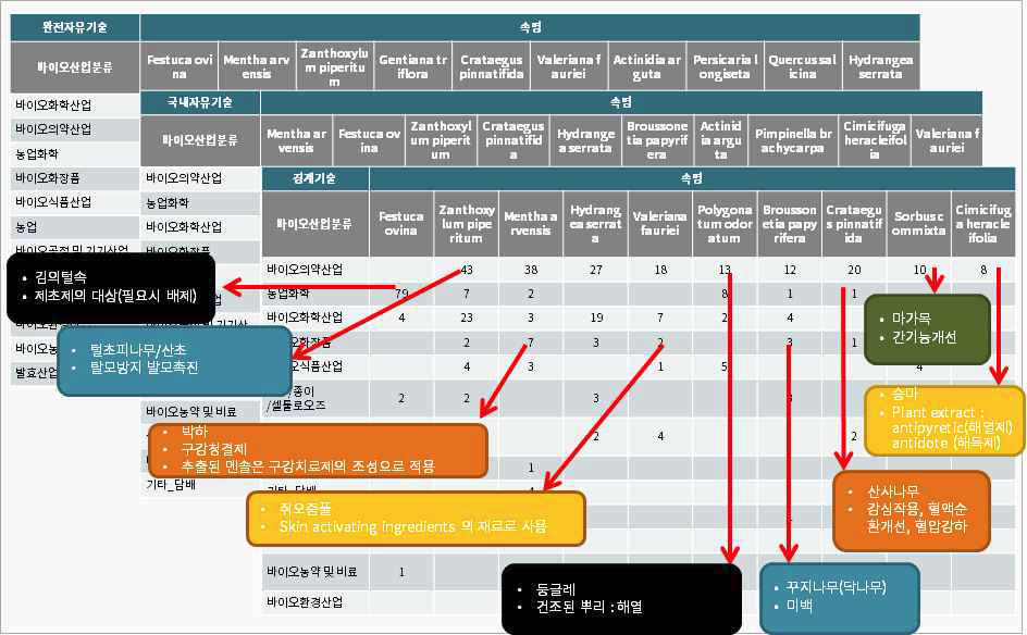 관속식물(고유생물) 내의 속 별 경계 기술