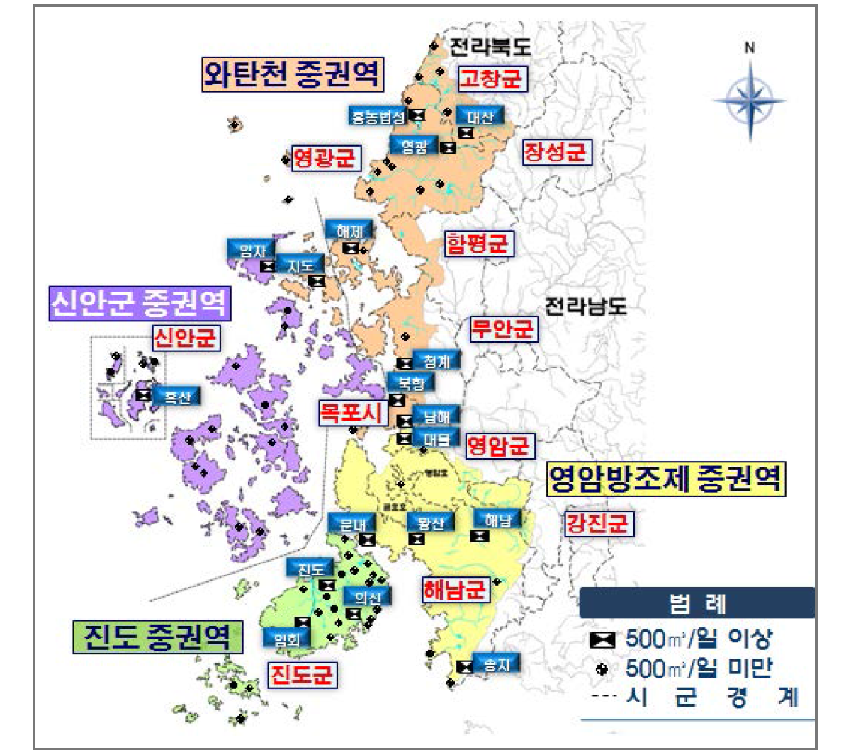 공공하수처리시설 현황도