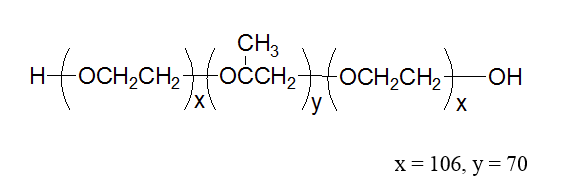 Structure of surfactant, Pluronic F127.