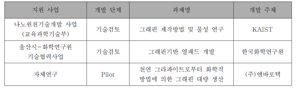 국내 기술개발 현황