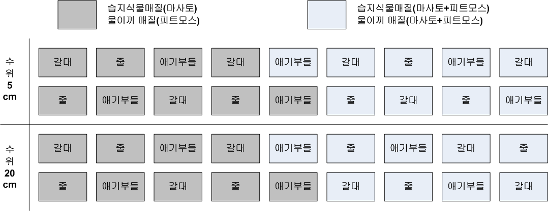 2차 메조코즘(mesocosm) 실험구 배치도