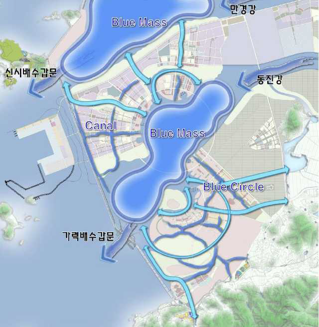 복합도시 구간의 블루 네트워크 계획(안)