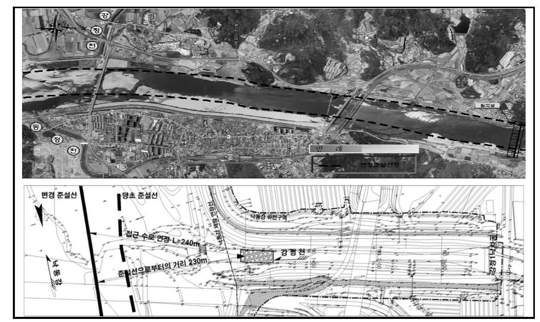 백천 합류점 하상유지공 설치 평면도