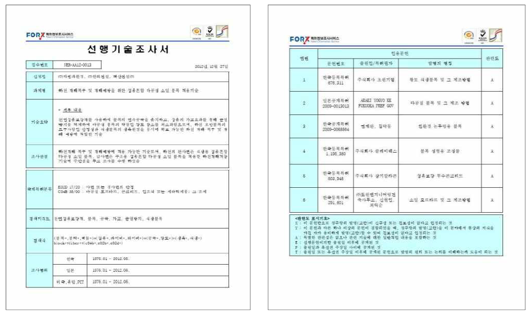 선행기술조사서