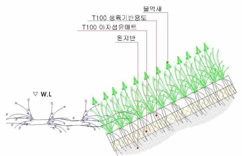 완성형 식물매트를 이용한 호안녹화 공법시 파랑 영향