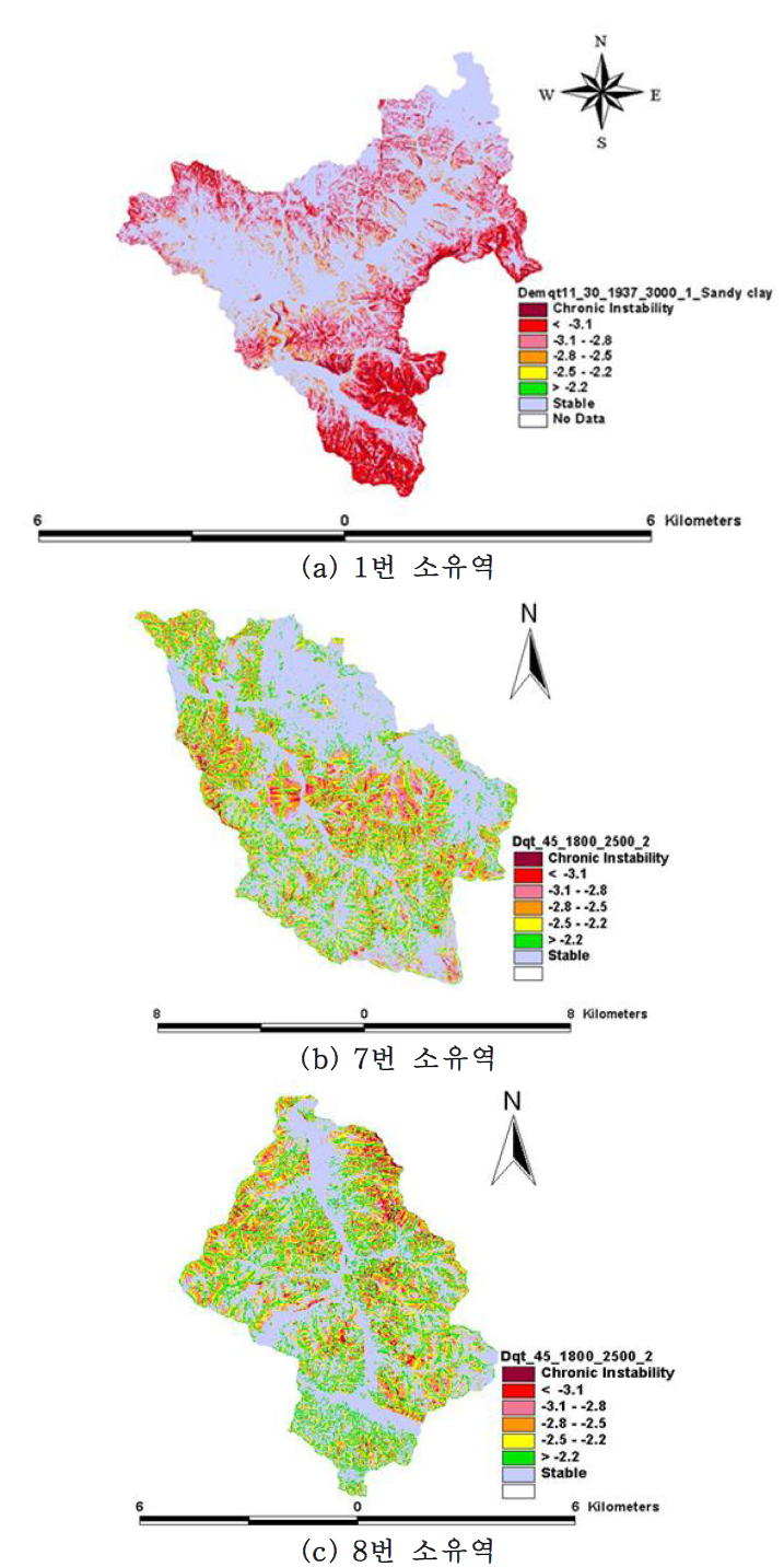 SHALSTAB 모형을 이용한 산사태 모의