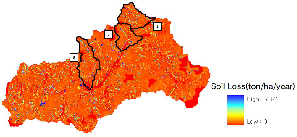 SATEEC system을 이용한 홍천강 유역의 토양유실 우심지역 선정